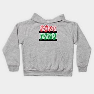 Save Gaza  - Montage - Back Kids Hoodie